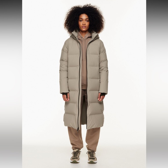 NWT modern taupe long Superpuff - Picture 1 of 8